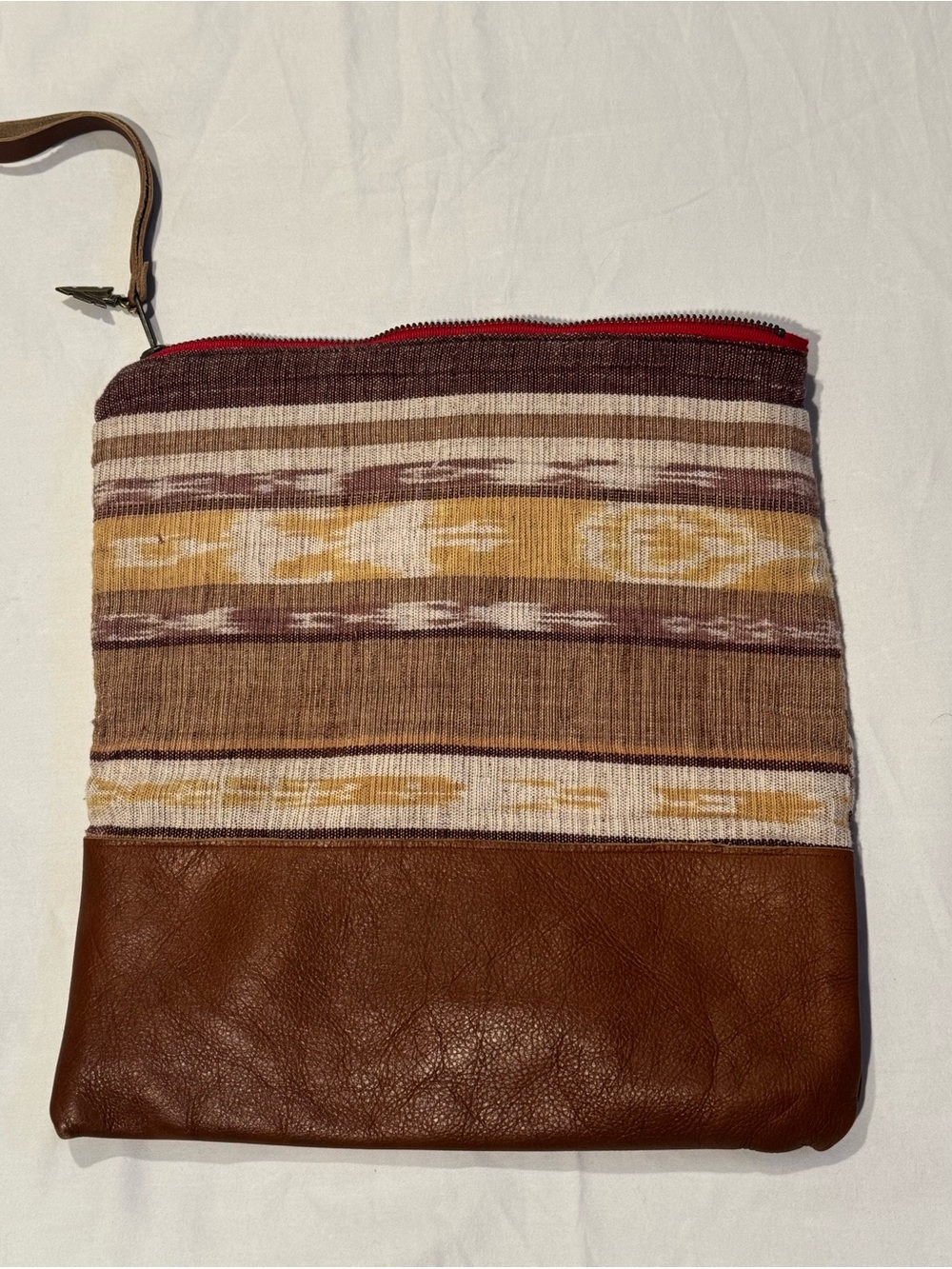 ✨ Vaalbara Designs Oversized Boho Leather & Woven Clutch ✨